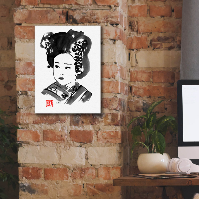 'Petite Japonaise' by Pechane, Canvas Wall Art, 16" H x 12" W x 0.75" D