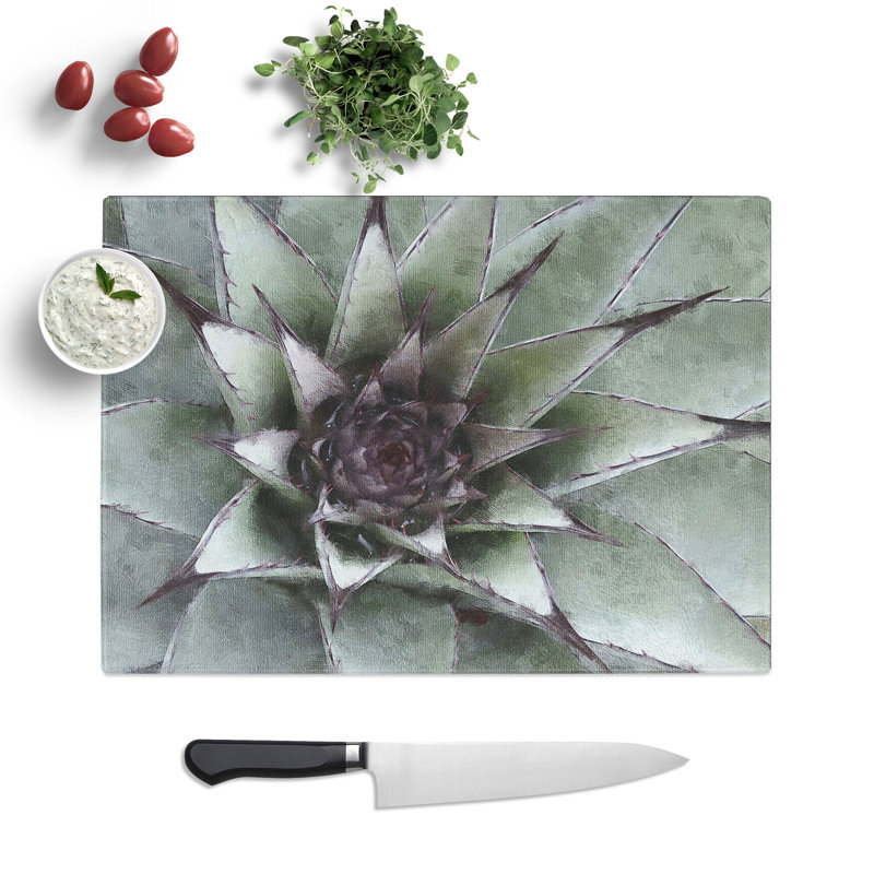 The Succulent Plant Chopping Board, 0.4cm H x 28.5cm W x 39cm L
