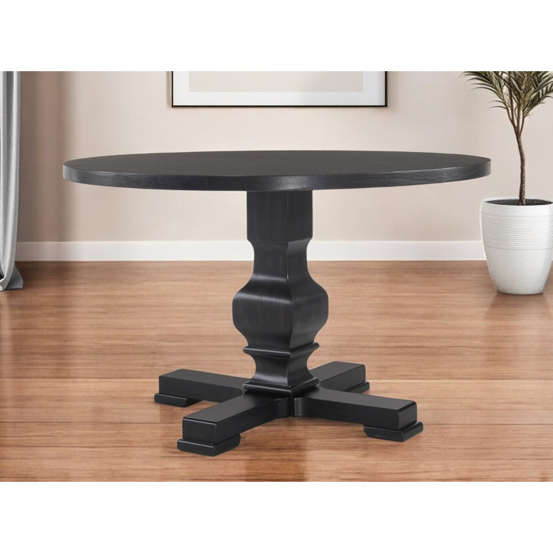 Table de salle à manger Gracie Mills, Black/Matte Black
