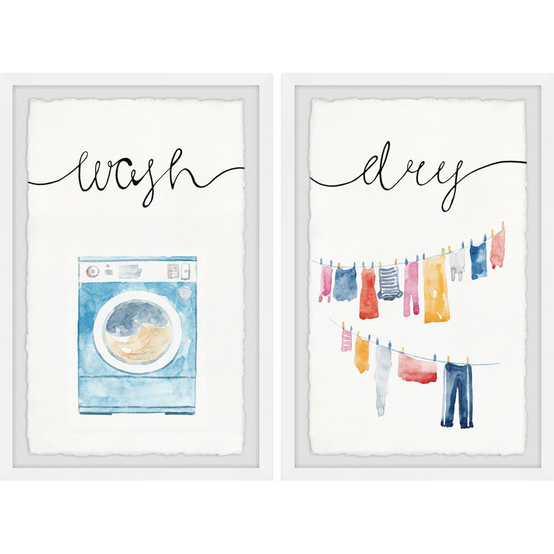 Tamela Machine Wash and Line-Dry by Marmont Hill - 2 Piece Single Picture Frame Rectangle Painting