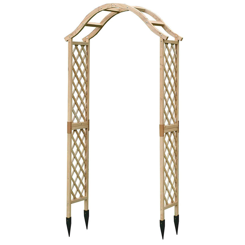 140cm W x 40cm D Solid Wood Arbour in Natural