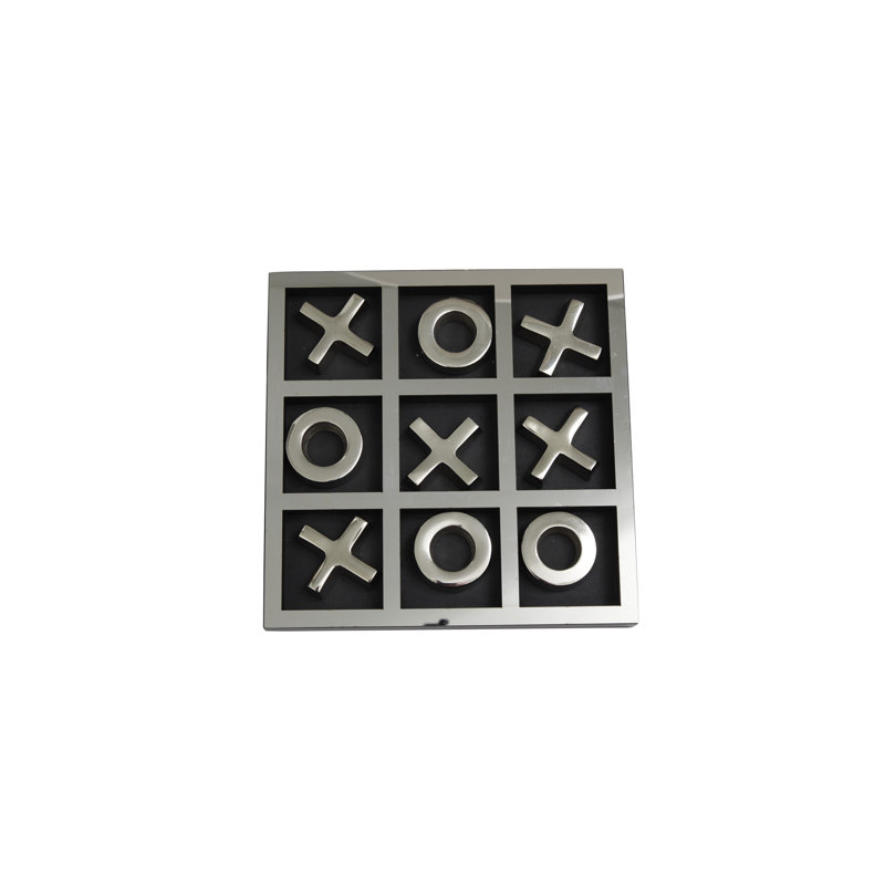 Ensemble de jeu Tic Tac Toe Parlex, Argent