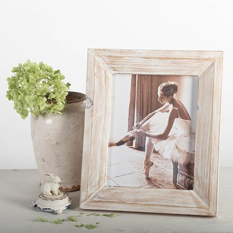 Cadre photo simple Alyviah en brun, 4" x 6"