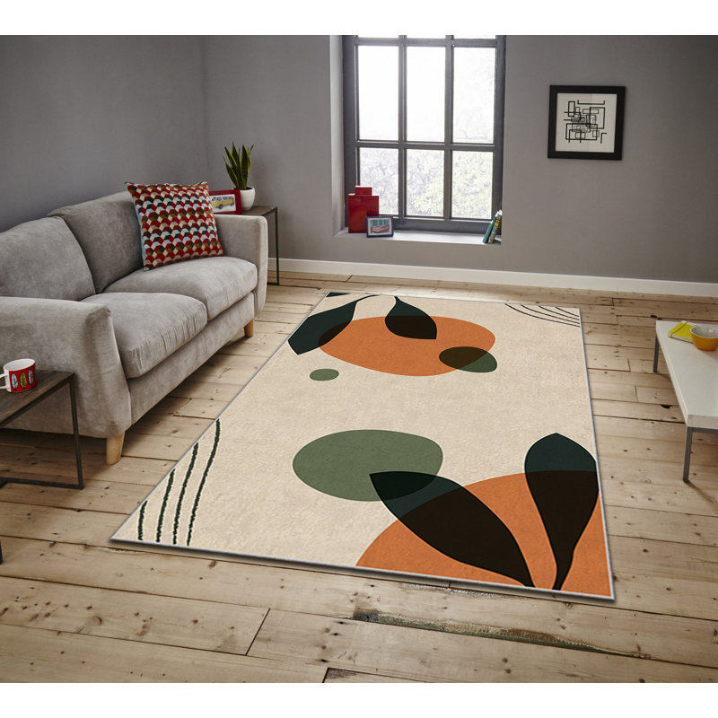 Luxurious Area Carpet (5.2 x 7.5 ft), 100% Polyester, 740 g/m² | Soft Velvet Fabric with Non-Slip Felt Dot Underside, Laminated Sponge for Comfort | Easy to Clean, Machine Washable at 86°F | Ideal for Living Room & Bedroom Decor