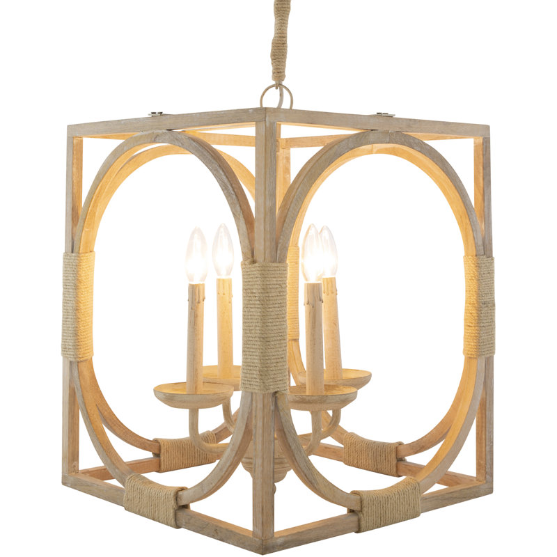 Luminaire suspendu rectangulaire 4 lumières Castiel