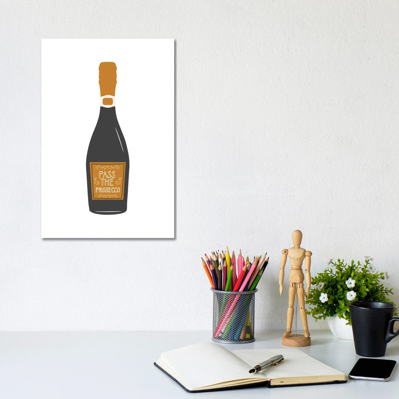 Prosecco - Wrapped Canvas Painting, 20.32 cm H x 30.48 cm W