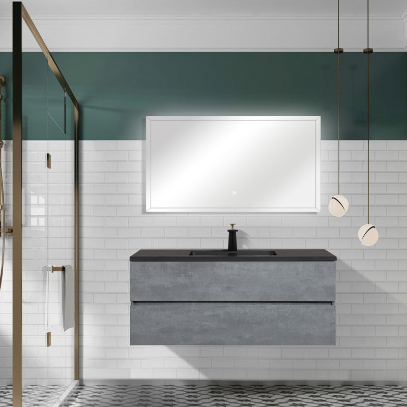 47'' Wall Mounted Single Bathroom Vanity