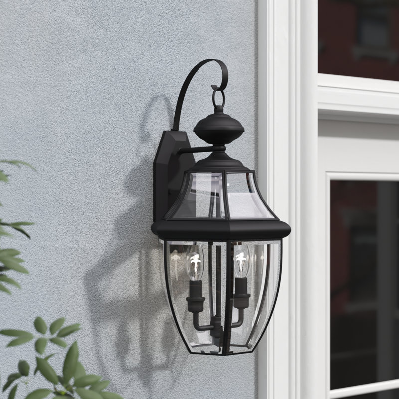 Lanterne murale d'extérieur Alexavier, Noir, H 20,25 po x l 10,5 po x P 10 po