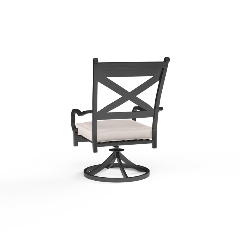 Monterey Outdoor Dining Armchair, Canvas Natural Sunbrella® Canvas