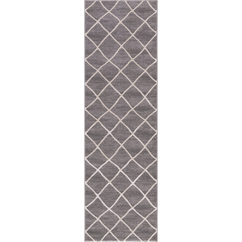 Tapis oriental ivoire Alenda, Tapis de couloir 2 pi 3 po x 7 pi 3 po