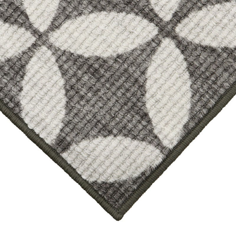 Non-Slip Geometric Indoor Doormat, Rectangle 50cm W x 150cm L