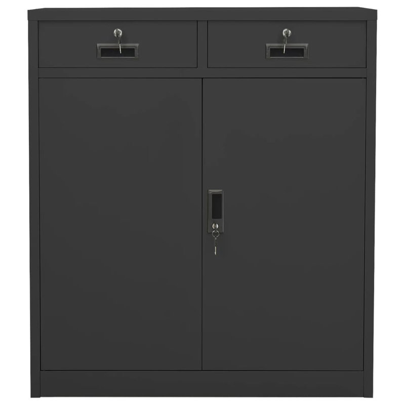 Armoire de bureau en acier 35,4 po x 15,7 po x 40,2 po, Gris