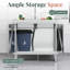 Évier utilitaire en acier inoxydable 38 x 24 x 34 pouces avec armoire et double cuve