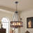 4-Light Drum Farmhouse Dining Room Chandelier