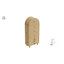 Armoire de rangement 71 po avec bibliothèque, portes en verre trempé et 2 tiroirs 71 po-369944904