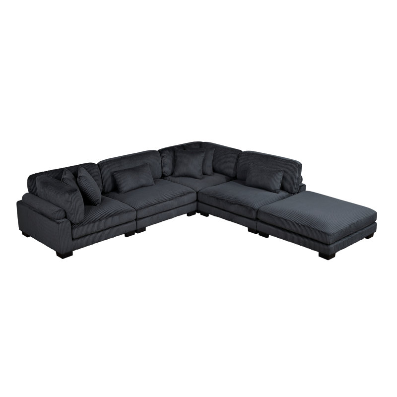 Canapé modulaire 5 pièces avec repose-pieds Traverse