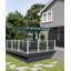 Pergola en aluminium 10 x 13 pi avec auvent rétractable-125963820-125963822