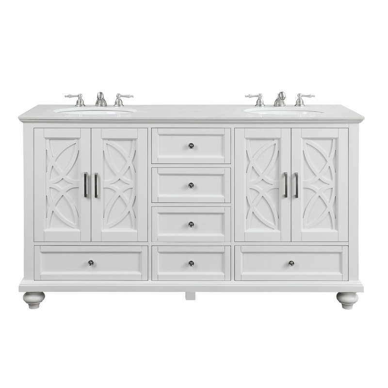 Meuble-lavabo l 62 po x P 22 po Conjetta, Blanc