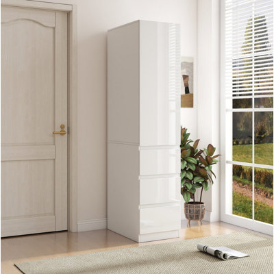 Armoire de rangement autoportante pour cuisine avec portes, tablettes et tiroirs