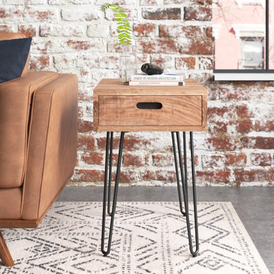 Whitby Solid Wood Top End Table with Storage