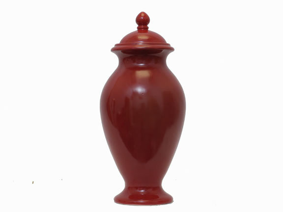 Ceramic Food Storage Container, Red