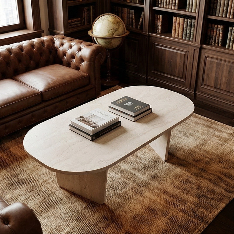 Table basse Maren, Travertin