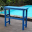 Ensemble de table de salle à manger en Hdpe durable, bleu lac, style jardin extérieur