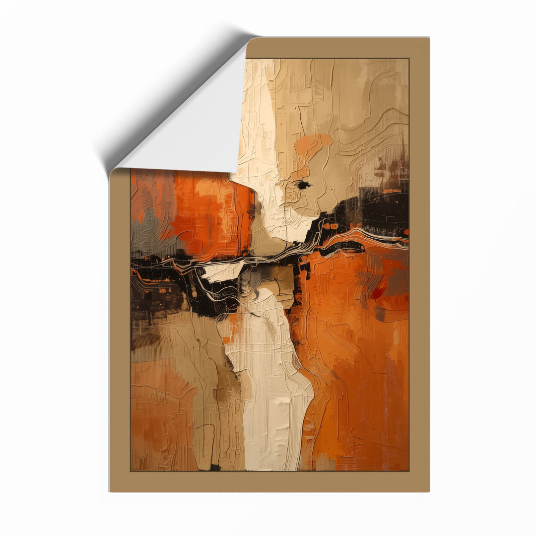 Earth Divided Abstract - Framed Print