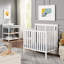 Lit de bébé Connelly Mini avec sur-matelas blanc / gris Rockport-733911985
