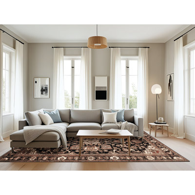 Tapis brun lavable à la machine