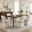 Chaise pivotante en chenille - dossier ouvert moderne, rotation à 360 ° - (ensemble de 4)-125963143-125963140