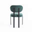 Chaises de salle à manger rembourrées en métal noir Boucle-1881995151