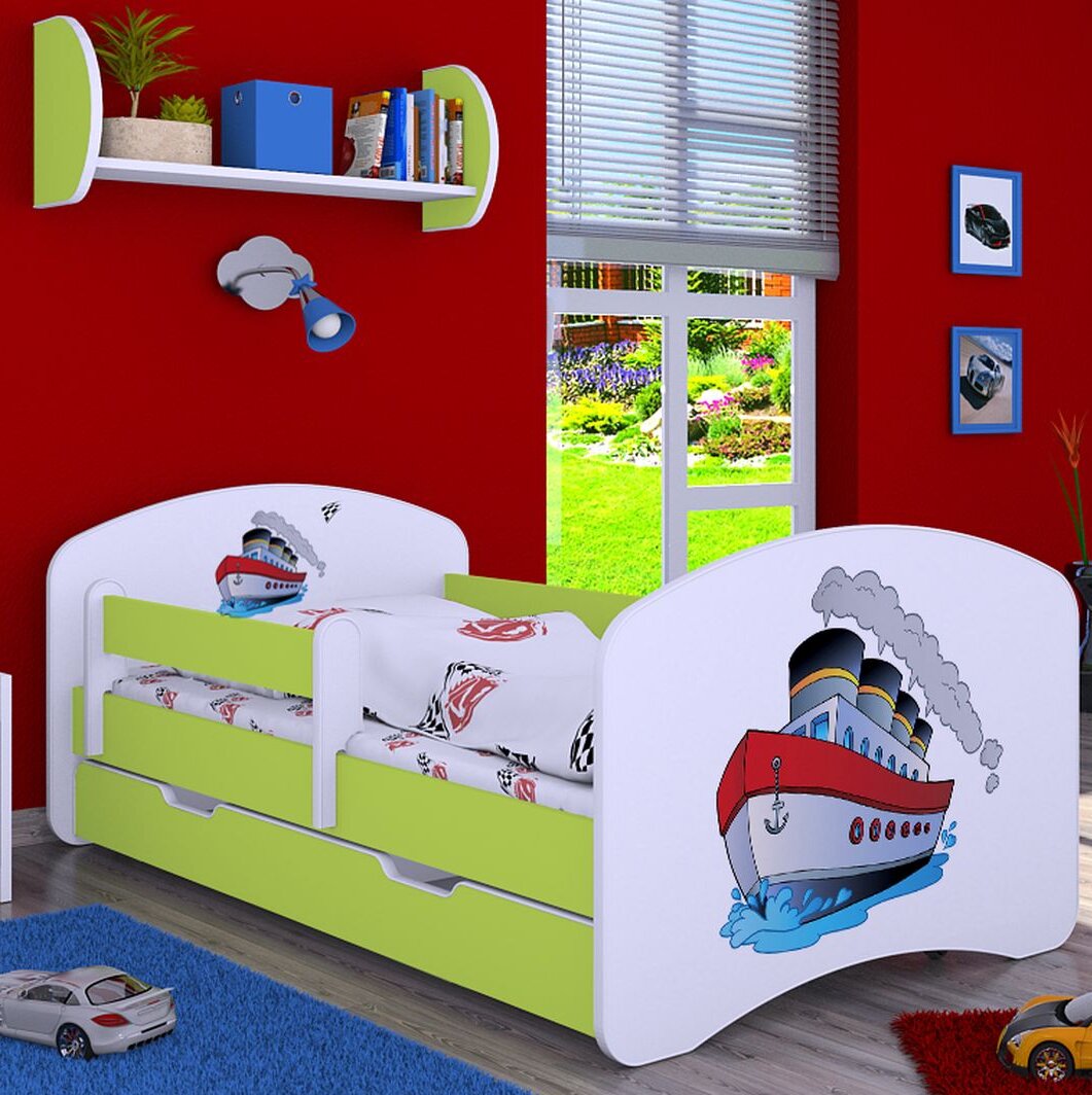 Kinderbett Marcotte mit Schublade, 80 x 160 cm