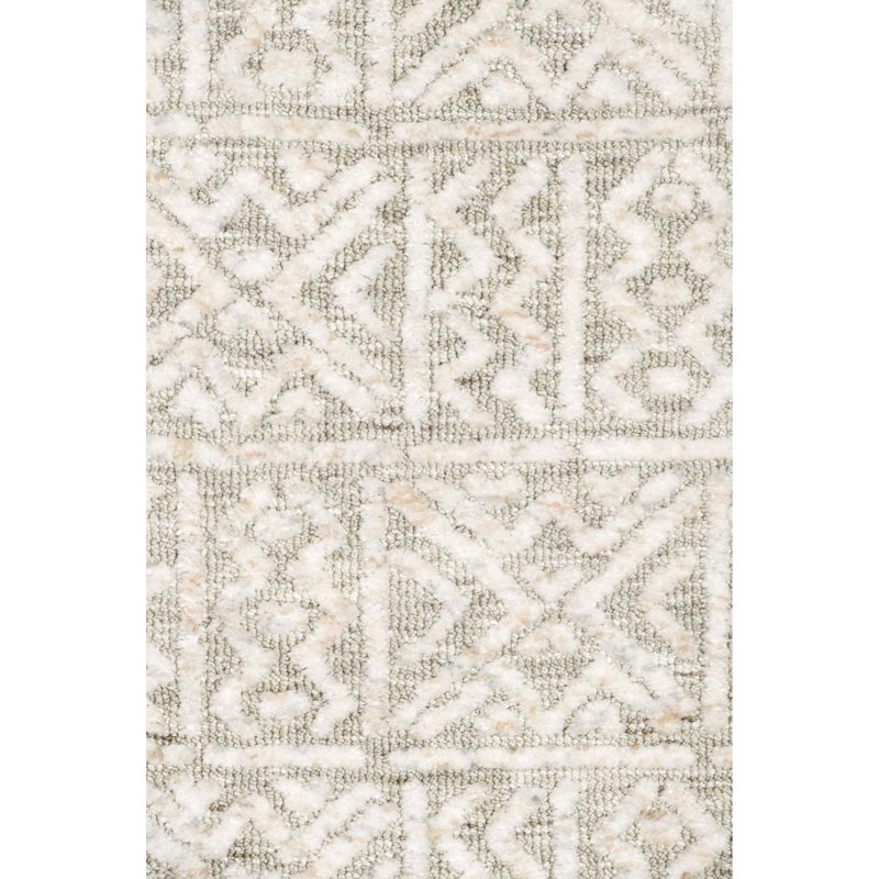 Tapis gris en microfibre Asencion, Tapis de couloir 2 pi 7 po x 16 pi 1 po