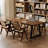 Tan Rectangular Solid Wood+Iron desk-109306510
