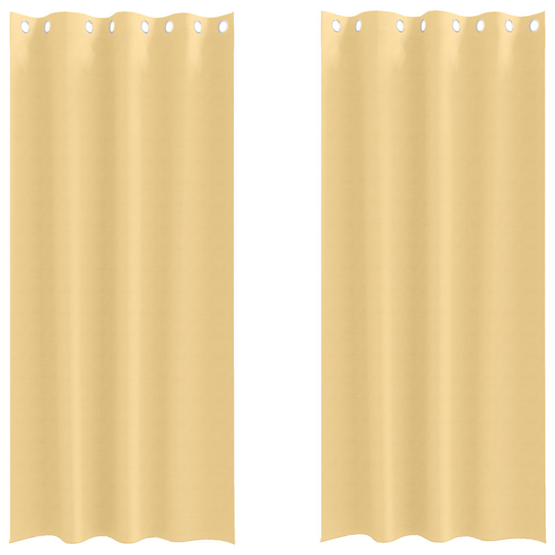 Tacorian Curtain Pair, Beige, 140cm Width x 260cm Drop