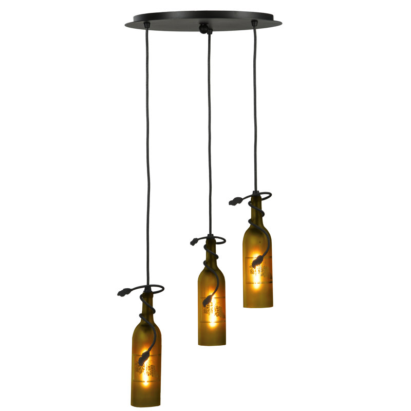 Metro Fusion 3 - Light Pendant, Frosted Green
