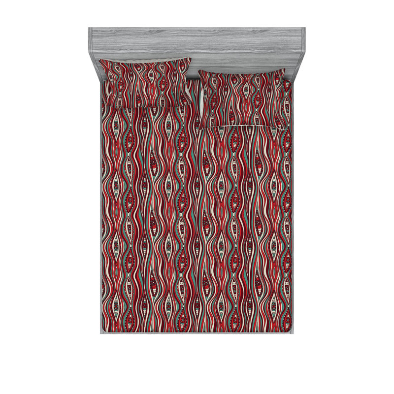 Drap-housse Ambesonne, Ensemble de draps très grand californien avec 2 t