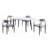 5Pc Dining Set Sintered Stone Table-115299805-115299808