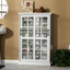 Armoire multimédia à porte coulissante blanche