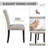 6-Piece Dining Table Set With Bench, Solid Wood Kitchen Table With Concrete-Effect Melamine Tabletop And 4 Upholstered Chairs For Dining Room, Kitchen, Restaurant, Grey & Black