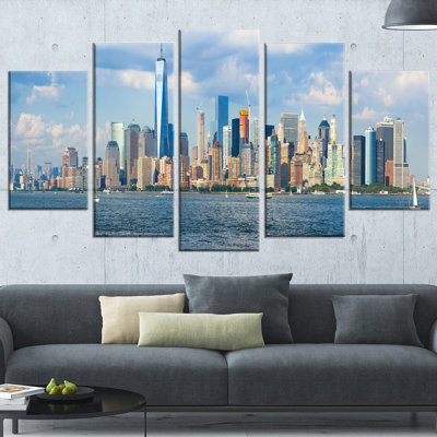" Lower Manhattan Skyline Panorama " 5 - Pieces
