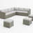 Kos Wicker 9 - Person Garden Lounge Set with Cushions