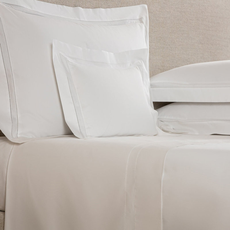 Doppio Ajour Sham, Boudoir, White