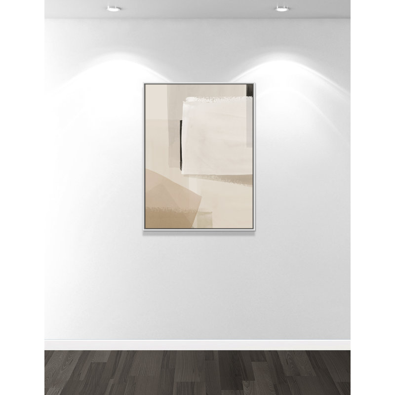 Imprimé calme et géométrique par Hazel J, Framed Canvas, L 31,5 po x H 41,5 po, Flotteur blanc