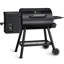 Barbecue à granules de bois et fumoir 456 po² avec contrôle automatique de la température PID en noir-112715512