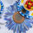 Blue Sunflower Dinner Plate