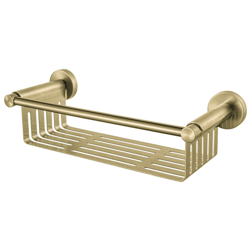 Stainless Steel Shower Shelf, Brushed Gold