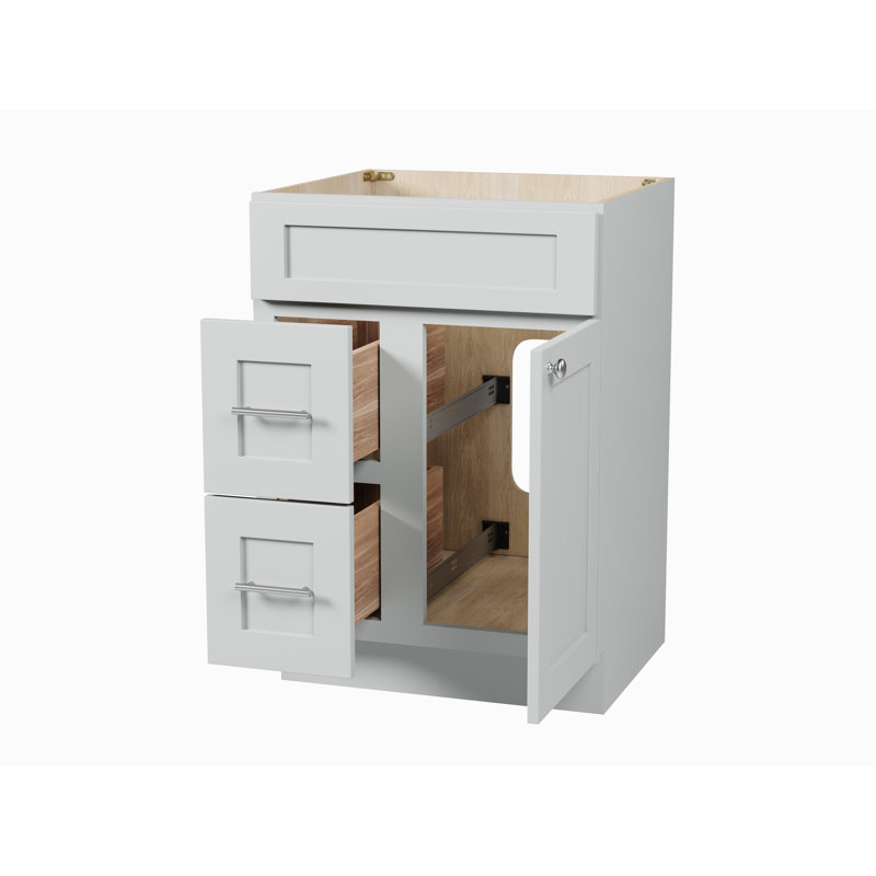 Base de meuble-lavabo simple 24 po seulement, Gris
