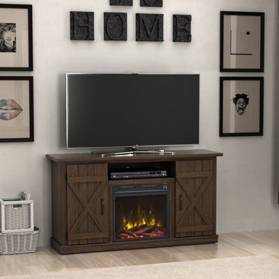Lorraine TV Stand for TVs up to 55" with Electric Fireplace Included